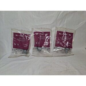 3 pack, Sigma 49170 Die-Cast Zinc Snap Lock Screw-In Connector 3/8 Dia. in.